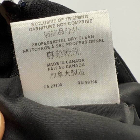 JUDITH & CHARLES Designer Office Pannel Pencil Front Slit Black luxury Skirt s 2 - Picture 6 of 7